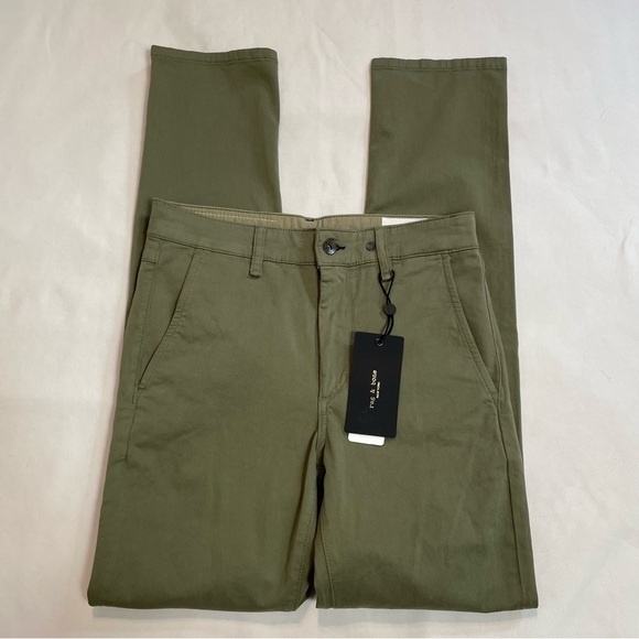 NWT New $195 Rag & Bone Fit 2 Stretch Twill Chino Pants Size 28 - Picture 3 of 13